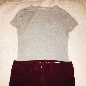 NWOT ZARA Trafaluc Tee - Gray - S
